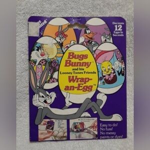 Vintage Looney tunes Easter wrap an egg decoration kit